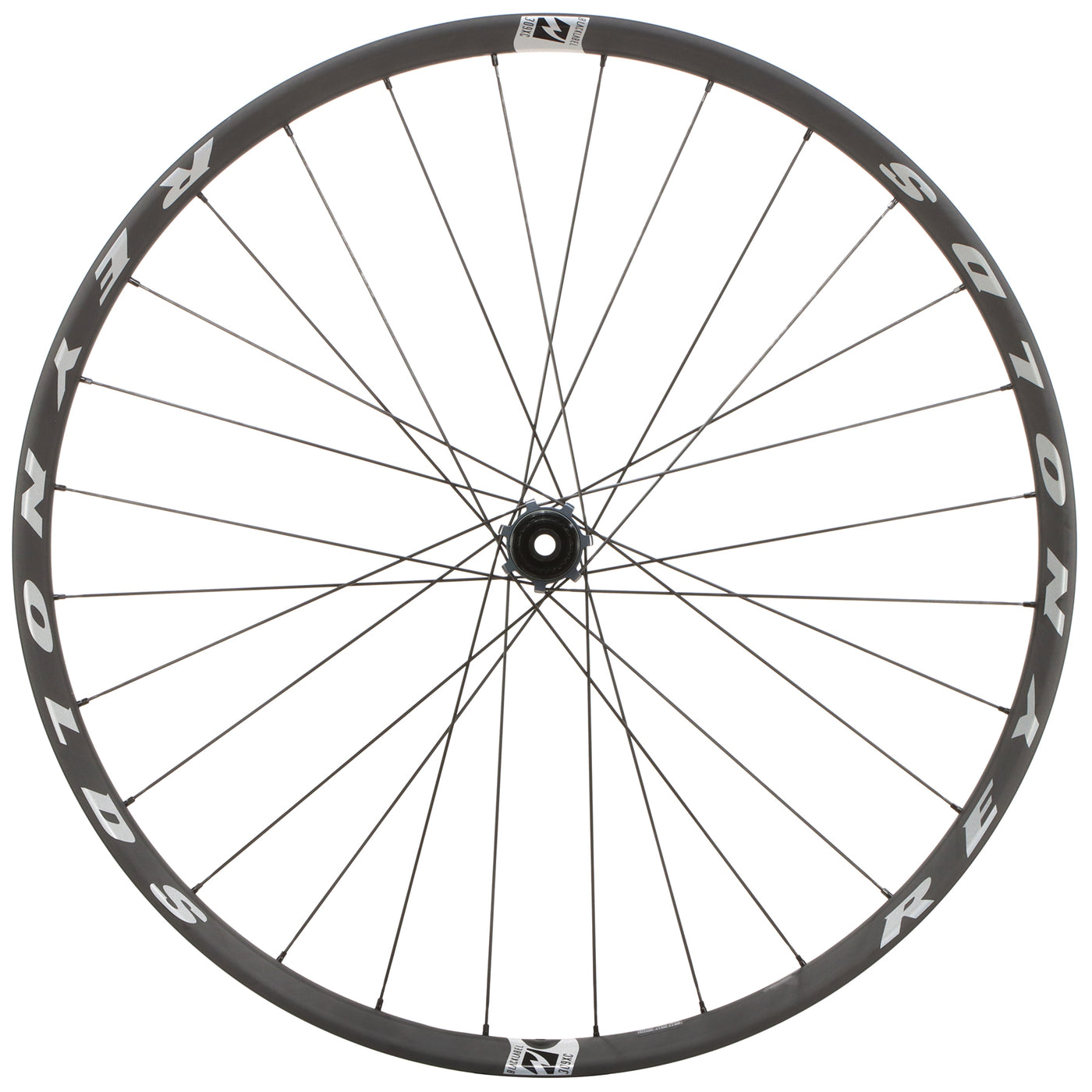 Bicycle wheel with Reynolds branding on a white background