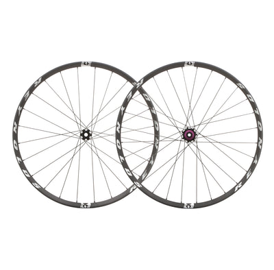 Pair of Reynolds 309 Expert XC carbon bicycle wheels on a white background